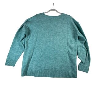 H&M Womens Medium Teal Green Knit Sweater Long Sleeve Casual Soft Pullover‎ Top